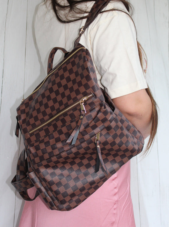 Checkered backpack